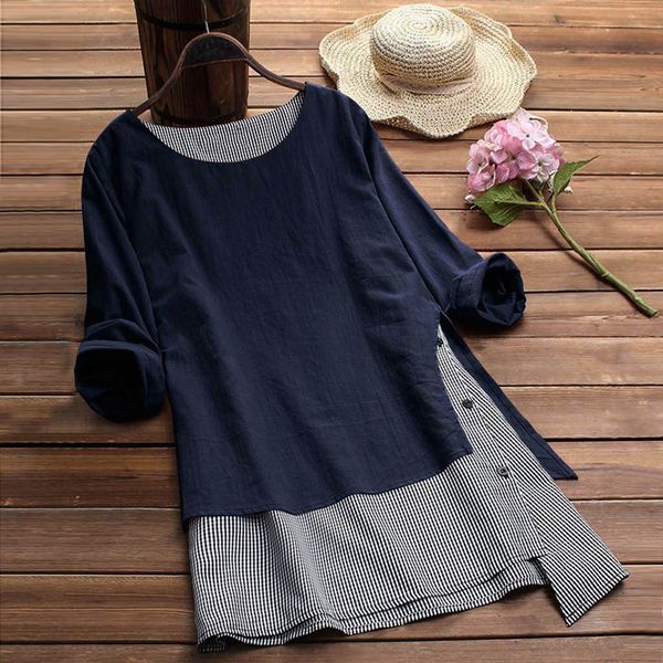 

plus size 5xl womens and blouses vintage button patchwork ladies 2019 women long sleeve blouse woman clothes, White