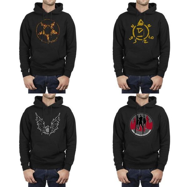 

fashion men supernatural investigations winter hoodies,sweatshirt personalised cool crazy hoodies devils trap logo anti demon tattoo i, Black