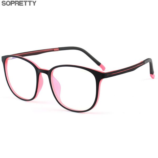 

plastic titanium women optical glasses frames ,pink prescription myopia hyperopia presbyopia eyeglasses frame f206, Black
