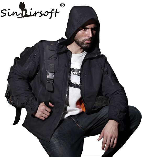

sin outdoor hunting sports tactical jacket men waterproof windproof hiking jacket camouflage clothing multicam, Blue;black