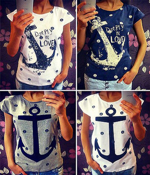 

vintage womens short sleeve graphic digital printing t shirt tee, White