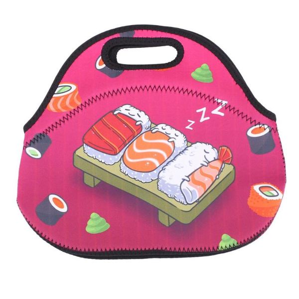 

printed heat preservation lunch bag, Blue;pink