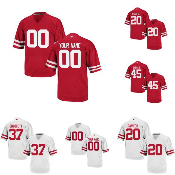 

jack dunn stitched men's wisconsin badgers isaiah mullens jack coan hegeman tiedt hayden rucci college jersey red white, Black