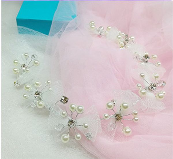 

beautiful bridal gauze bow hair decoration11