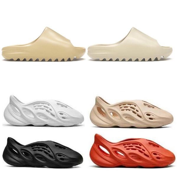 

новый пены бегун забивают сандалии тройной черный горок моды тапочки женщин мужские пляжные дышащие теперь возили сандалии флип-флоп, Black