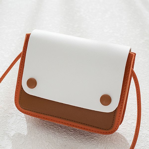 

korean version of the contrast color shoulder small square bag 2020 xia xin products ladies contrast color smile change