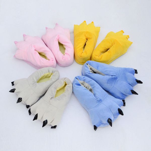 

beiji rong dinosaur claws shoes bag root hair warm autumn and winter animal match animal cartoon one-piece womens sleepwear, Blue;gray