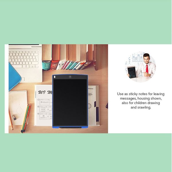 

12 inch lcd e-writer tablet writing drawing memo message black boogie board