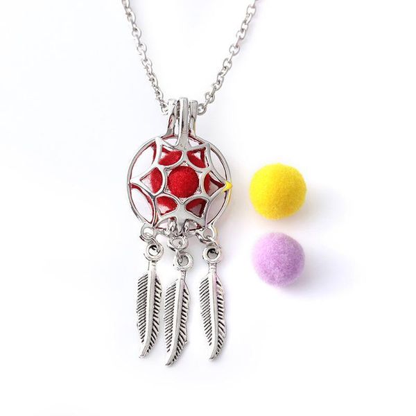 

locket necklace hollow color silver aromatherapy necklaces essential oils diffuser locket perfume pendant leaf tassel necklace