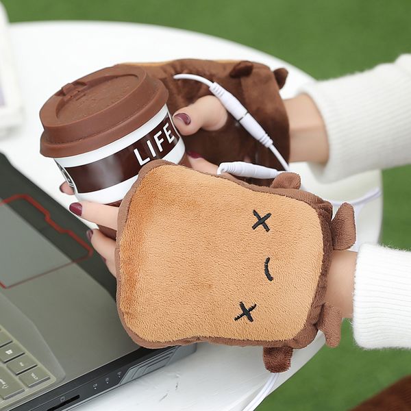 

cute cute gloves electric winter gloves 2 style heated pad working home computer heated durable gift office soft plush