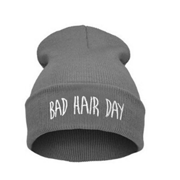 

winter and autumn bad hair day beanie cap hats for women men fashion hip hop knit skullies bonnet gorro feminino inverno, Blue;gray