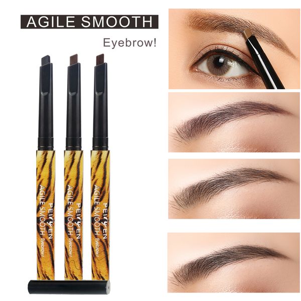 

pnf eyebrow pencil durable waterproof automatic eyebrow pencil cosmetic black brown smooth easy to wear makeup