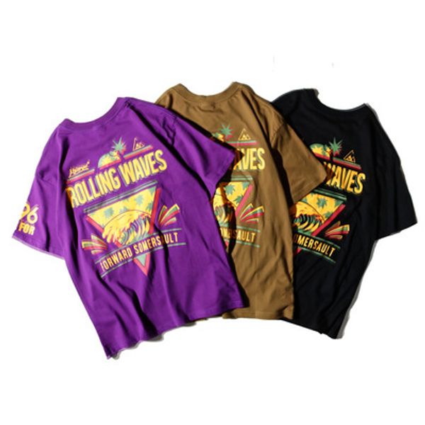 

new summer big yard t-shirt loose short sleeve fashion us high street english printing clothes, White;black