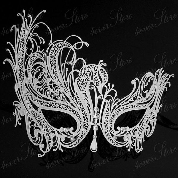 

women metal eye clipping mask venetian masquerade for party club fancy halloween dress, Silver