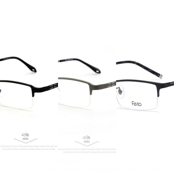 

myopia men's pure titanium half myopia frame plain glasses ultra light glasses frame 1022, Silver