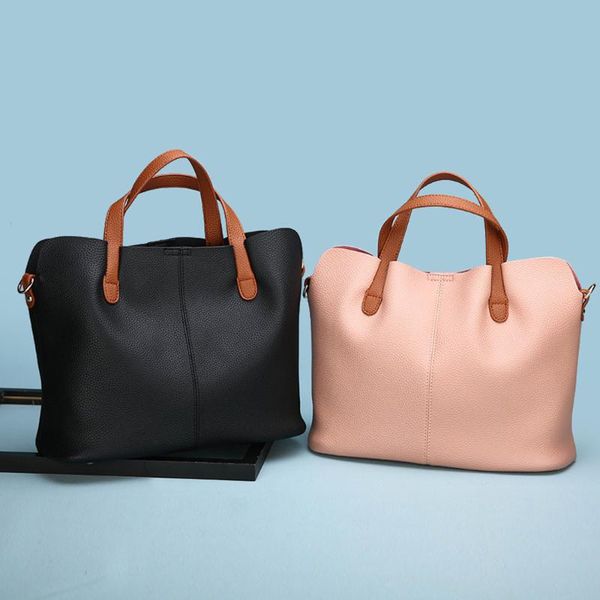 

fashion women leather pure color crossbody bag zipper bag shoulder hand