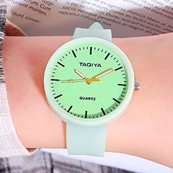 

2020 fashion trend cute student watch boys girls silicone band luminous children wristwatch baby birthday gift relogio clock, Slivery;brown