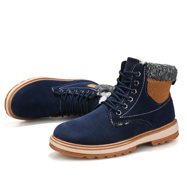 

new arrive australia boots for men women ankle knee short fur boot snow winter blue chestnut mens womens booties size eur 40-44, Black