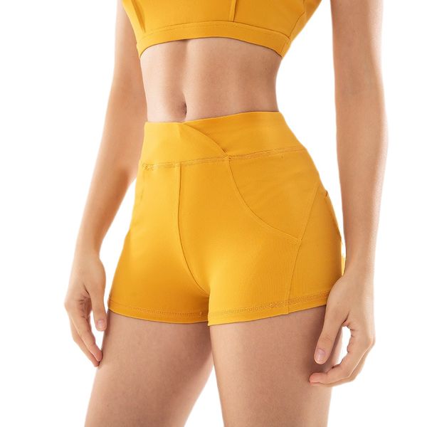 

sports shorts ladies running fitness marathon sports high waist hip-hop yoga shorts quick-drying sweat-absorbent beach, White;red