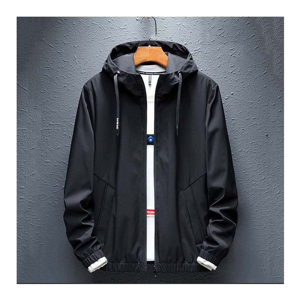 

jacket for men fashion autumn designer thin mens hooded slim jacket youth casual stylish jackets 4 color long sleeve clothing 2020new, Black;brown