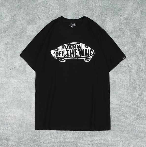 

9063 hot va объявление футболки мужчины женщины весна осень 2 цвета тройник хлопка однополые чемпионов короткий рукав прилив скейтборд топы, White