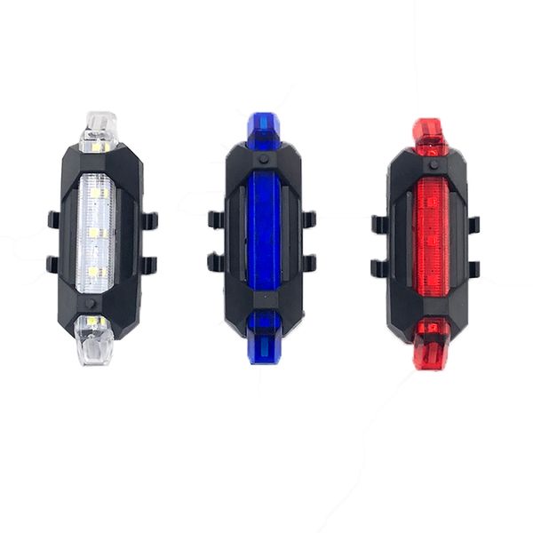 

bike bicycle light rechargeable led taillight usb rear tail safety warning cycling light portable flash super bright