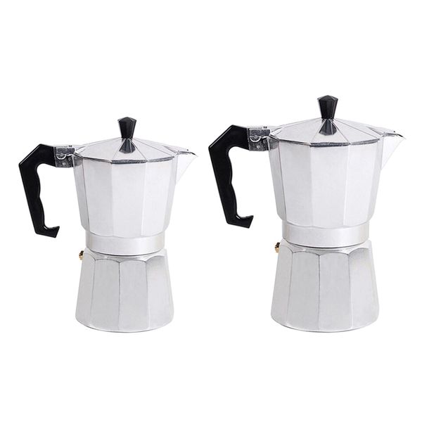 

2pcs/set home bar aluminum coffee moka maker pot espresso maker moka pot