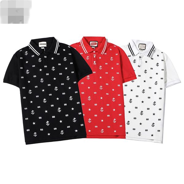 

2020 men's bee polo shirt fashion italian classic polo shirt design clothing men's polo shirt lapel casual -2xl 67*, White;black