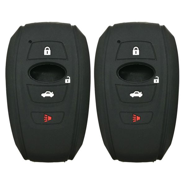 

2pcs 4 buttons protection car case rustproof portable shell soft silicon remote control anti scratch key fob cover for