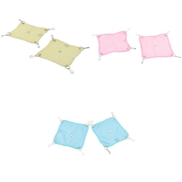 

6 pieces pet nest grid hanging bed hammock toy 14x14cm