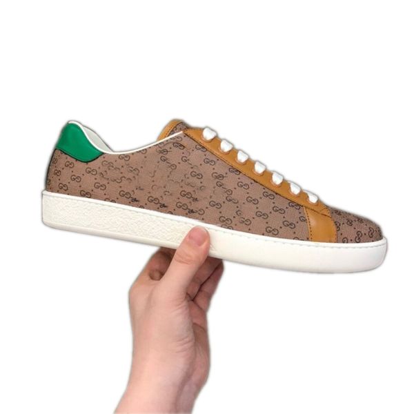 

genuine leather flats sneakers men women classic casual shoes python tiger bee flower embroidered sneakers size 35, Black