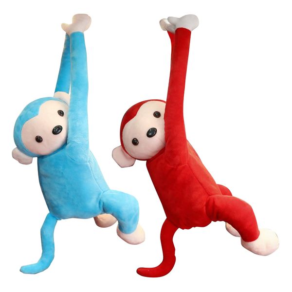 

multifunctional car tissue box tray cute cartoon tissue box plush monkey hanging ornament pillow interior accessories