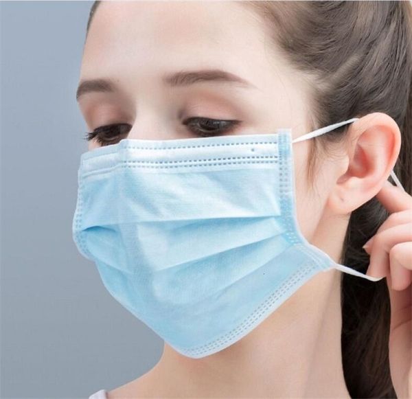

dhl ship 3yps falayer ear loop mouth masks er 3 ply non woven dustsoft breathable outdoor party mask part black blue ne0j