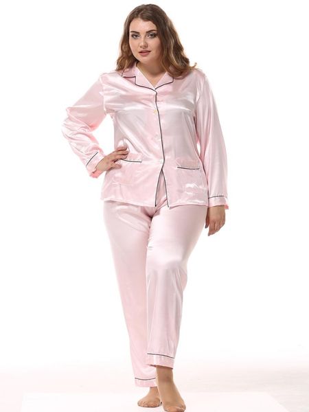 

негабаритных 3xl атлас сна весна новый shirtpant главная рубашка sexy твердые отложным воротником пижамы пижамы костюм пижамы пижамы, Blue;gray