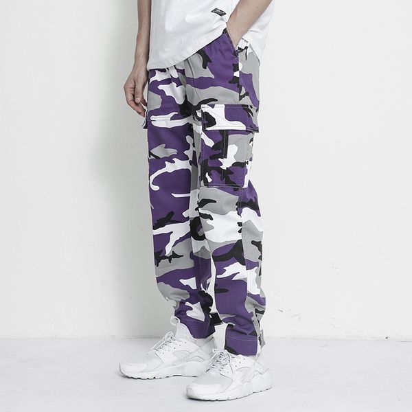 

militar camouflage pants dark soul cargo pants men skateboard bib overall camo streetwear ins network hip hop trousers, Black