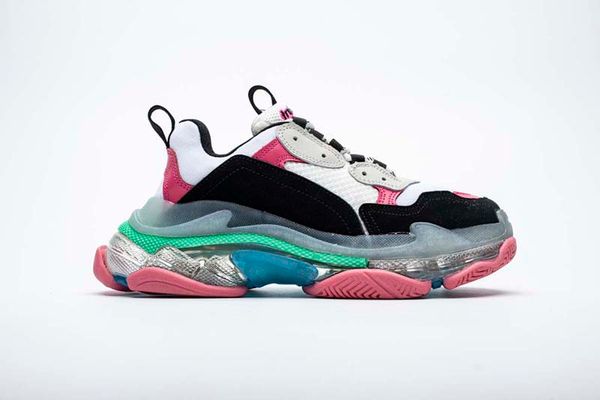 

2019 dad shoes 17fw triple-s sneakers men/women lavender color black running shoes cushion shoes