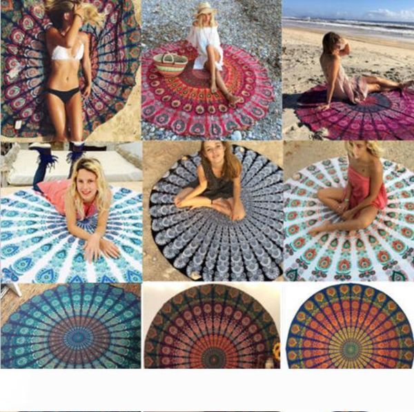 

round mandala beach 64 styles towels printed tapestry hippy boho tablecloth bohemian beach towel serviette covers beach shawl wrap yoga mat