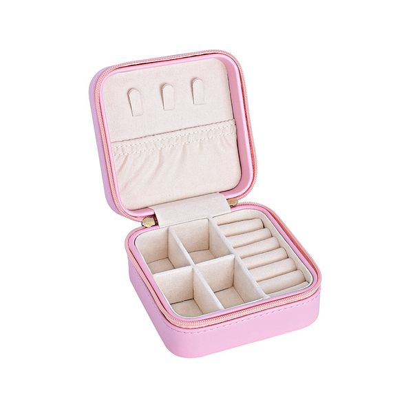 

portable jewelry box european princess small travel south korea hand jewelry jewelry bag earring ring small storage box female, Black;white
