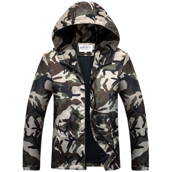 

новый камуфляж пальто куртки мужчин плюс размер 5xl капюшоном camo куртка мужчины slim fit мужские ветровки куртки с капюшоном, Black;brown