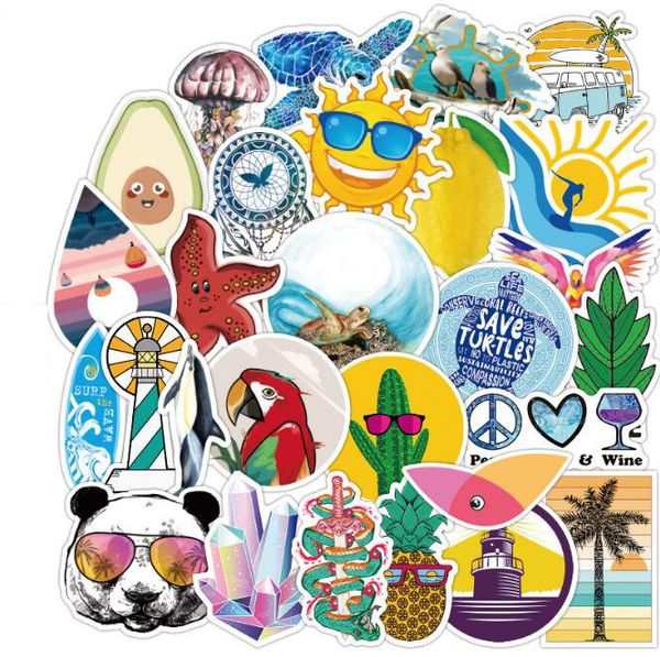 

100non-повторяя прекрасный отпуск компьютера наклейки вагонетки чехол для ноутбука наклейки автомобилей мотоцикл велосипед гитары scooter пр