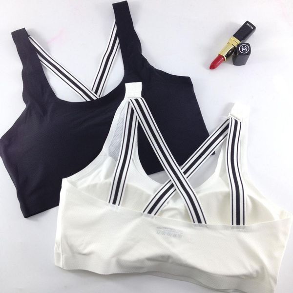 

meierses crisscross back girls sports bras running teenage child underwear wireless cotton training soft sport girl undies, White;black