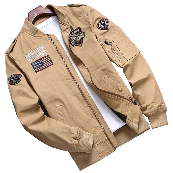 

autumn men's jackets fashion men's stand collar zipper jacket with epaulet applique casual thick men clothing size m-4xl wholesale, Black;brown