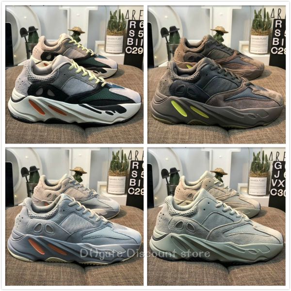 

2019 Wave Runner 700 кроссовки мужские статические соляная инерция фуксия серый Kanye West диз