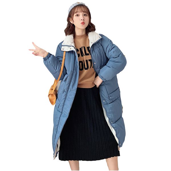 

women winter hooded ladies coat asymmetric length coats solid parka oversize colour jacket mid-long thick women's down jacket, Black