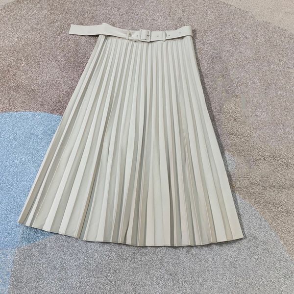 

2019 new ladies fashion solid color pleated skirt 1125, Black