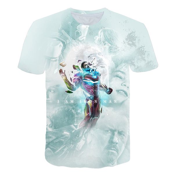 

2019 new marvel 4 final t shirt 3d printing america t shirt men new summer fashion, White;black