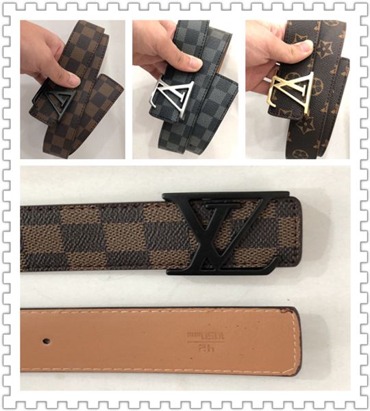 

high-end designer belt fashion leather leisure men and women belt(xl, Black;brown