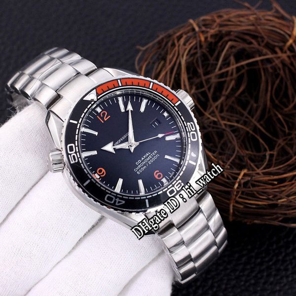 

new drive 600m 215.30.44.21.01.002 automatic mens watch black orange bezel black dial watches stainless steel bracelet hi_watch h02c3, Slivery;brown