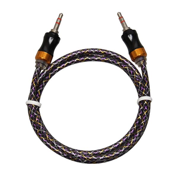 Hochwertige Audio Linie von großen Kürbis in Farbe net 3,5 mm Stecker Audio-Kabel Top-Qualität für MP3-Lautsprecher Auto Palyer Handy 500pcs