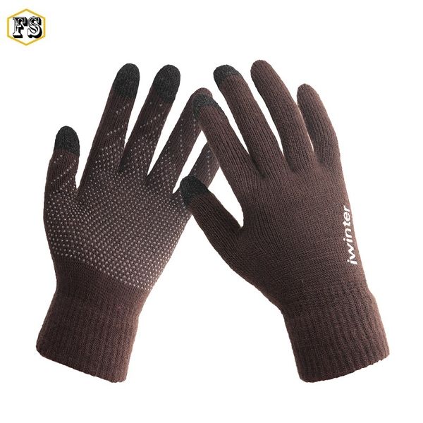 Mode- Winter warm und Frauen Liebhaber stricken Handschuh Anti-Skid-Bildschirm-Touch-Telefon-SMS-Handschuhe